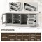 63 Inches Entertainment Center with 3 Storage Drawers and Removable Glass Shelves